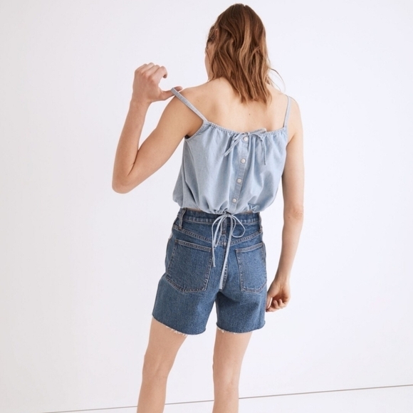 NWT Madewell Chambray Meriden Top Sz  Small - Picture 3 of 8